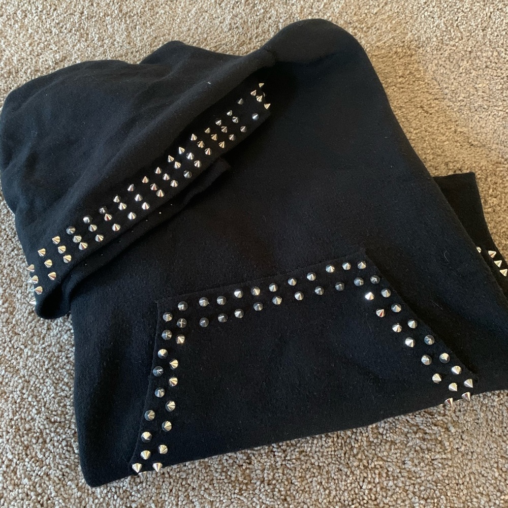 Zara Black Studded Hoodie